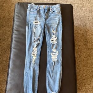 American Eagle ripped skinny jeans